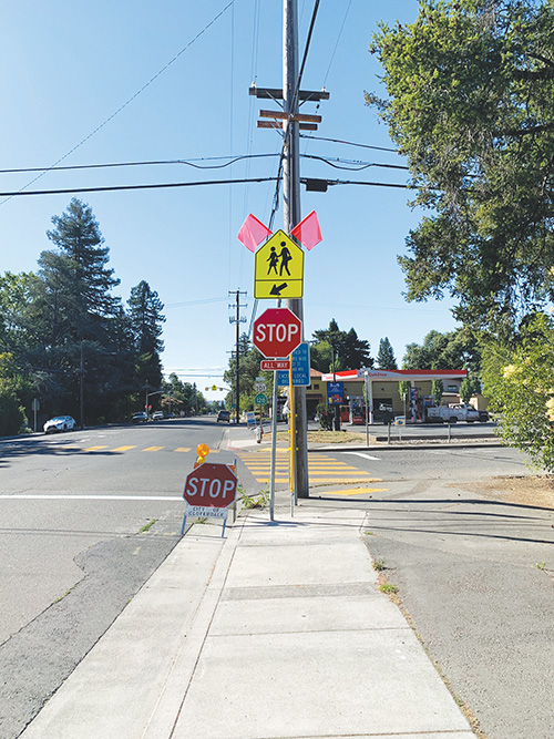 New Stop Signs Installed On N. Cloverdale Blvd