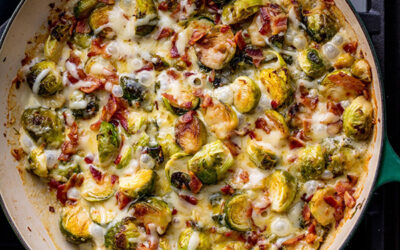 Cheesy Brussels Sprouts Au Gratin