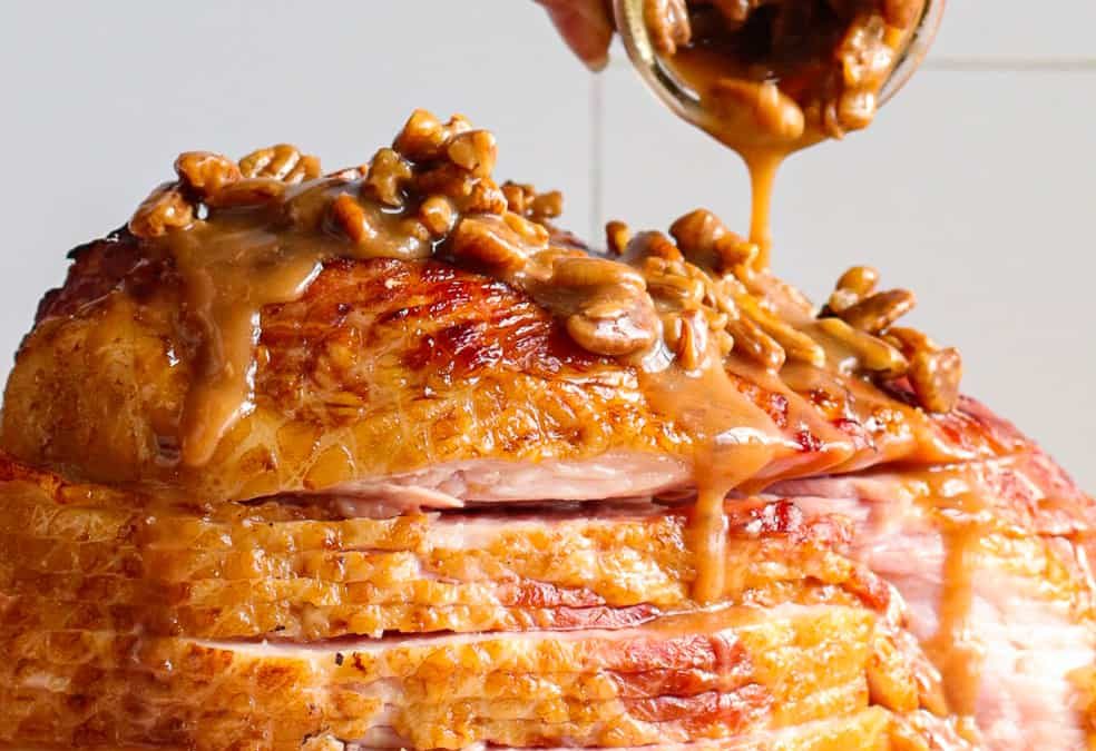 Ham with Bourbon, Molasses, and Pecan Glaze ~ Cooking with David Maciel