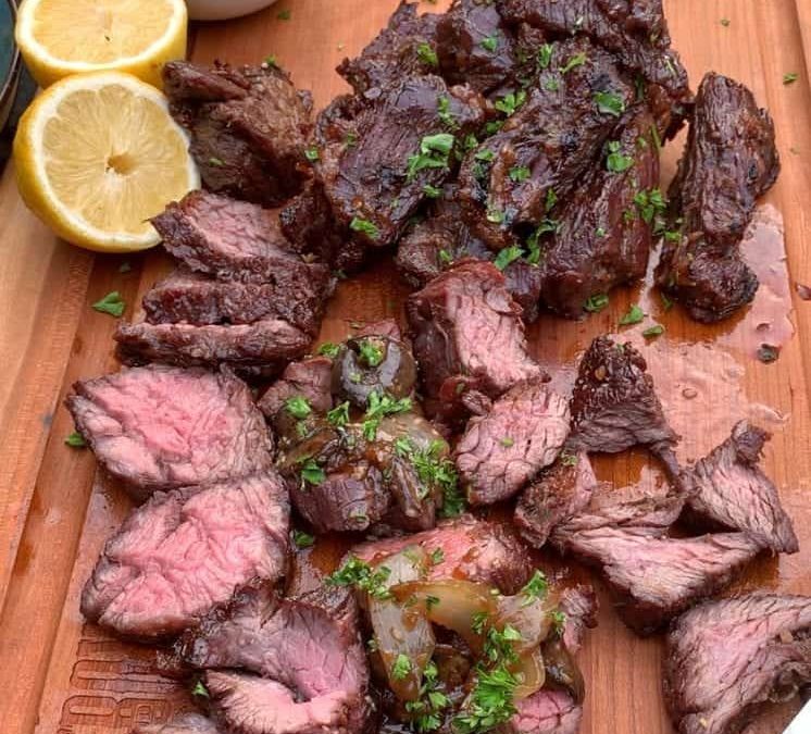 Teriyaki Bourbon Beef Steak Tips Recipe