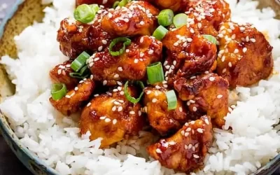 Crispy Sesame Chicken with a Sticky Asian Sauce Recipe