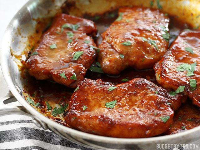 Sweet and Spicy Pork Chops recipe